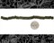 10mm Dark Metallic Olive Green Heart Leaf Beads - One Strand with Apx 50 beads - GB-LB1